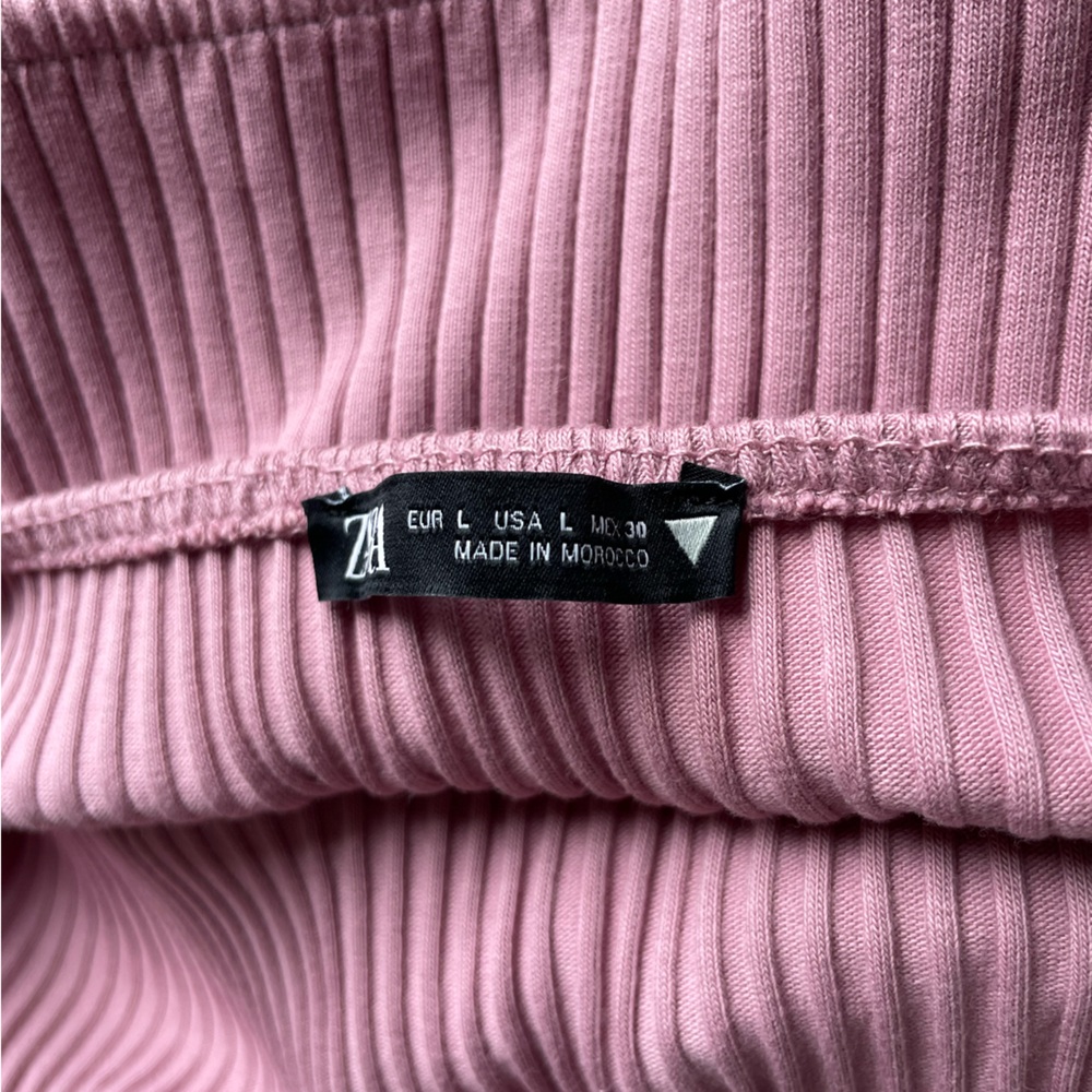 Zara Pink Ruffled Crop Top - Picture 3 of 3